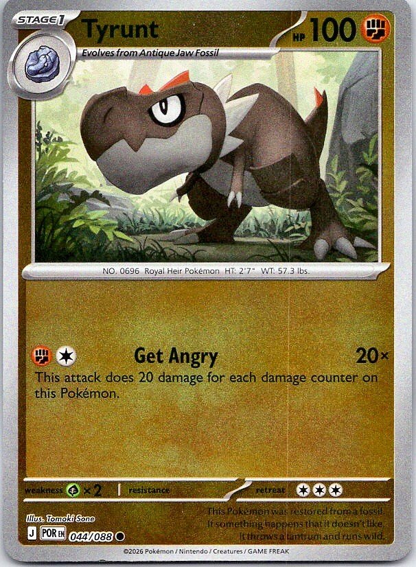 Tyrunt - Perfect Order (NM) Reverse Holo 44/88 Fighting Stage 1
