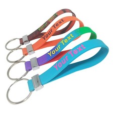 Custom Keychains Personalize Silicone Key Rings for Events Gifts Engraved