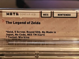 The Legend of Zelda - NES Classic - GOLD CARTRIDGE - USA - 1987 - WATA 6.0 grade