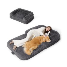 Bedsure Foldable Human Dog Bed - 2 in 1 Flexible Giant Human Dog Bed for Adul...