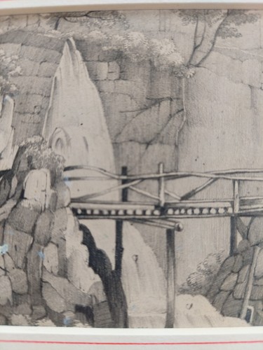 Early -19thC 1830-31 TWO antique drawings of French / Swiss Landscapes - Picture 16 of 19