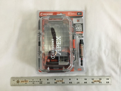 NEW Crescent Apex 41pc Vortex Bit Holder Impact Drive Bit Set Impact CAVBHSET-41