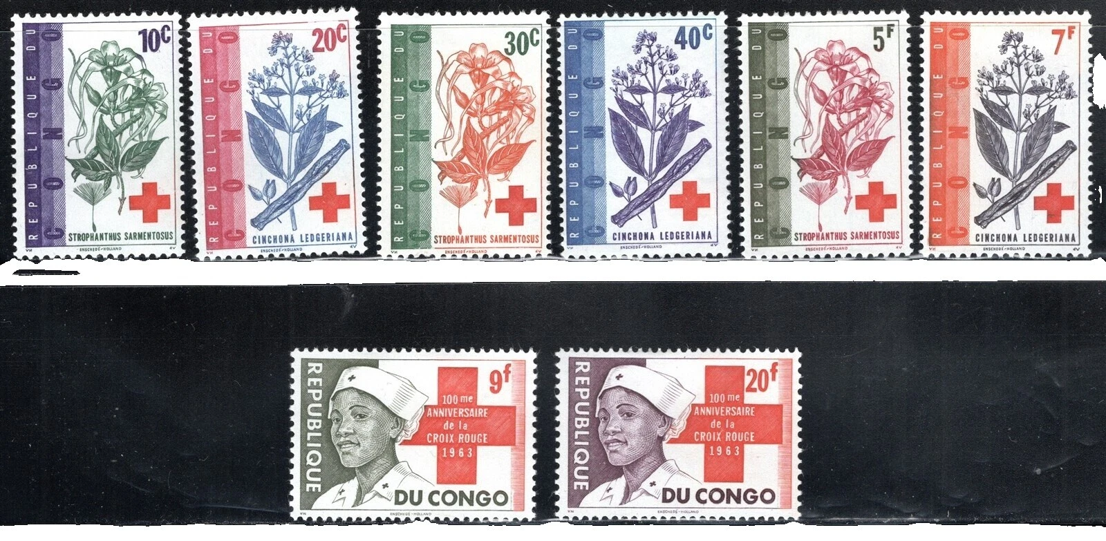 红十字会刚果邮票