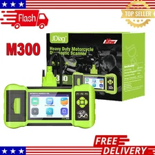 M300 OBD2 Motorcycle Diagnostic Scanner Fault Code Reader Battery Tester Tool US