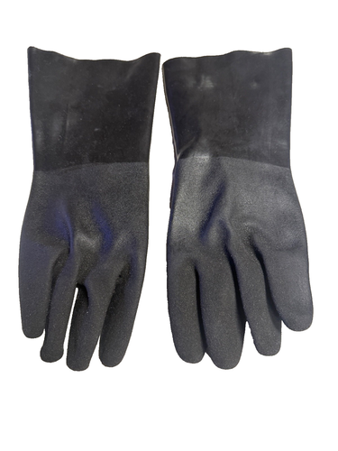 4 Sets CHEMICAL RESISTANT GLOVES DIPPED RUBBER WORK GLOVES SIZE LARGE - Picture 3 of 3