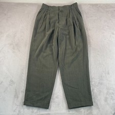Vintage Gianni Versace Trouser Pants Men US 33x32 EU 50 Green 100 Wool Italy