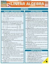 Linear Algebra QuickStudy Laminated Reference...