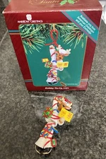 AMERICAN GREETINGS NAVY ORNAMENT HOLIDAY TIE-UP USN 2003 Reindeer with Gifts