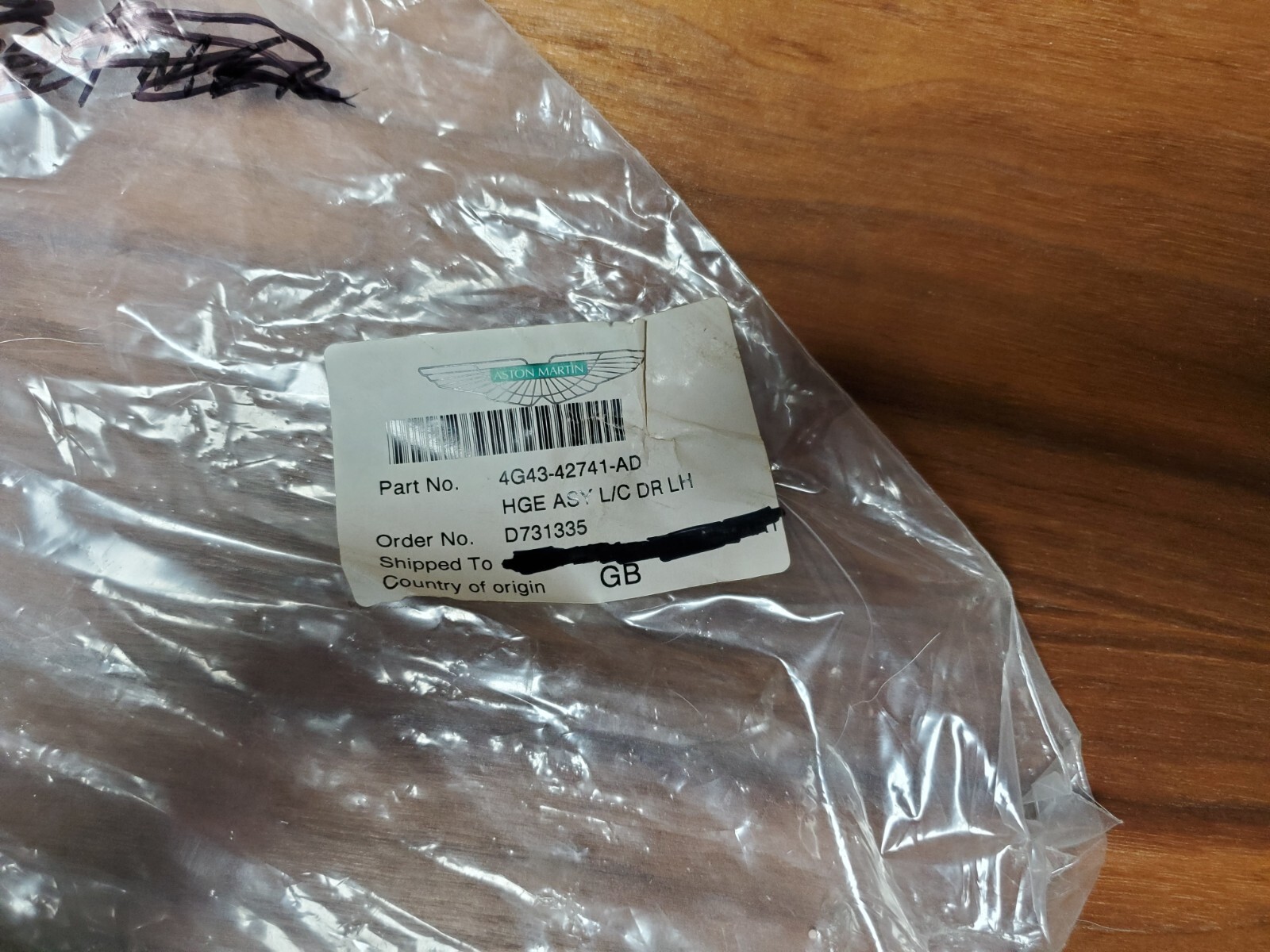 Aston Martin Left Deck Lid Hinge Part# 4G43-42741-AD New OEM