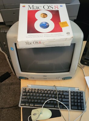 Apple iMac G3 Teal Computer, 1998 Vintage First Generation with