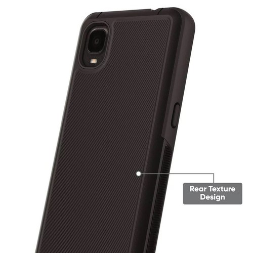 ONN Rugged Cell Phone Case Cover For Alcatel TCL A3 + Screen Protector Black - Picture 4 of 9