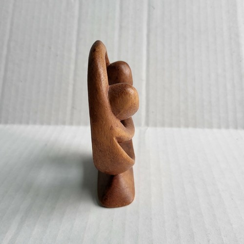 Zyklus der Liebe Suar Holz Skulptur Romantisch Handgeschnitzt Indonesien Familie - Bild 4 von 7