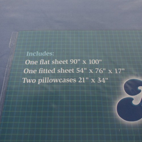 My Pillow Blue Sky Percale Full Sheet Set Breathable Comfortable New - Picture 3 of 6
