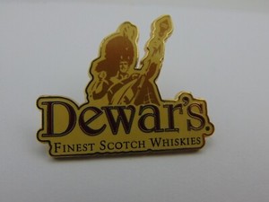 Dewar's Finest Scotch Whiskies Whiskey Advertising Enamel Lapel Pin