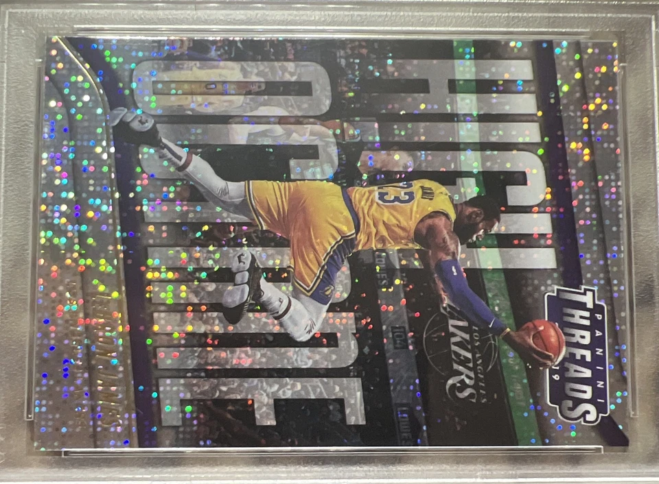 2018-19 Panini Threads LeBron James High Octane Dazzle SP PSA Low Pop Lakers - Image 2 of 4