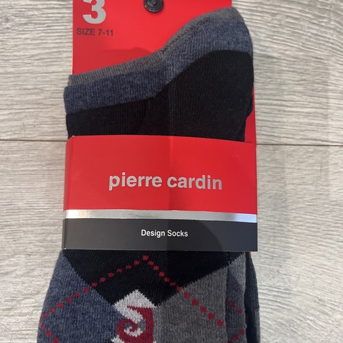 Paquete de 3 pares de calcetines Pierre Cardin de mezcla de algodón de diseño para hombre Reino Unido 7-11 - Imagen 2 de 4