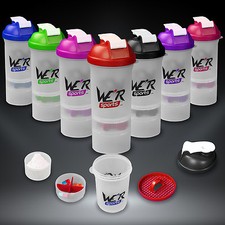 Shaker Bottle Protein Shaker Cup With Protein Creatine Compartment & Mixer 500ml