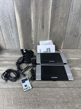 USED Sylvania SDVD8727, 7-Inch Dual Screen Portable DVD System w/ Accessories