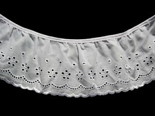 White 1, 1.5,2,3.75 Ruffled Cotton Eyelet Lac...