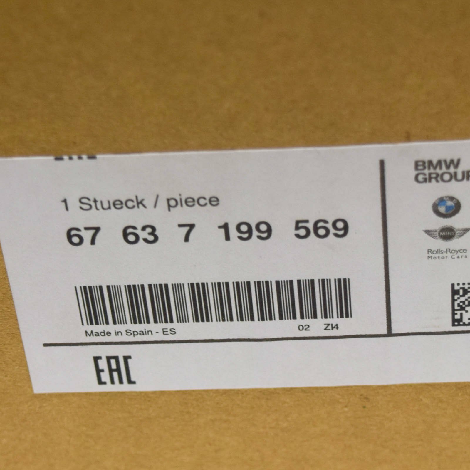 NEW OEM BMW 1 E81 REAR WINDOW WIPER MOTOR 67637199569 7199569 