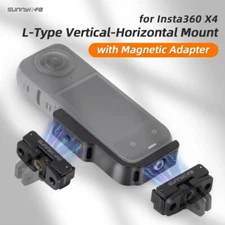 L-Type Vertical-Horizontal Mount with Magnetic Adapter for Insta360 X5/4 Camera