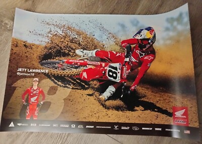 ポスター s.s JETT LAWRENCE #18 - 2024 HRC HONDA 450 SX SUPERCROSS Poster - 2023