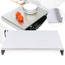 Silver Stove Top Cover Stainless Steel Gas Stove Top Protective Cover Bracket