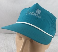 Vtg Southwind Hat Strapback Cap Blue Green 90’s Made In USA