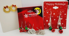 Christmas Earrings 5 Pair New on Card Buy Now Christmas Comes Every Year 50