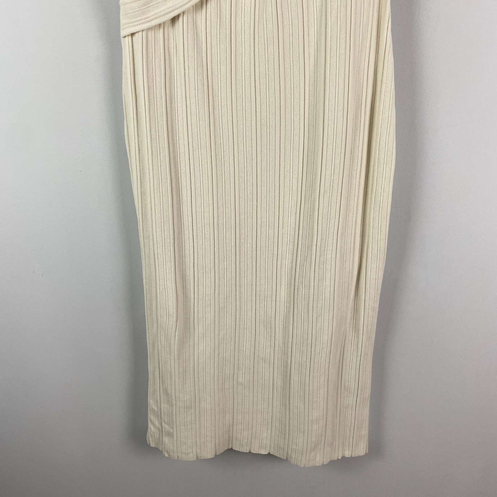 FRAME Twist-Front Rib Knit Midi Dress Size XL Bon… - image 3