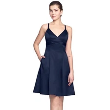 David Tutera Gather & Gown Size 12 Empire Midnight Gown Classic Prom Wedding NEW