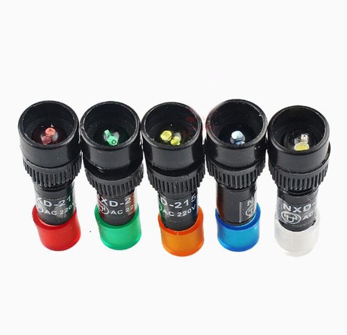 8mm Kontrollleuchte Lampe Birne Pilot Armaturenbrett Signalleuchte Lampe 3V-380V - Bild 7 von 13