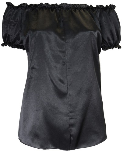 Dressy Plain Black Satin Matching Skirt Top Tailored 2 Piece Suit Ladies Plus - Picture 6 of 9