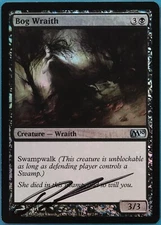 Bog Wraith FOIL Magic 2010 / M10 NM Black Uncommon SIGNED CARD (424751) ABUGames