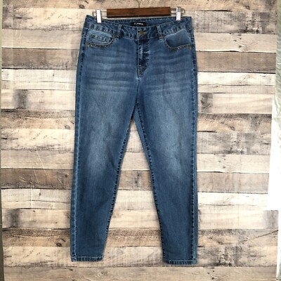 D. Jeans Women's Skinny Stretch Size 10 Midrise Jeans Bling