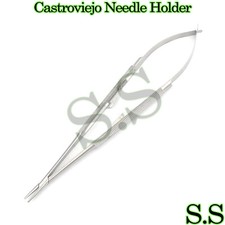 Castroviejo Needle Holder Surgical Dental Instrument 7" Plain Straight