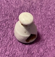 Vintage Bottle Stopper K. Hutter White Porcelain Old Used