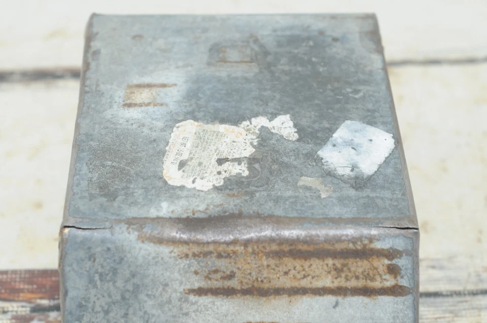 Archivo de papel organizador ambulancia escritorio móvil metal galvanizado zinc vintage Foto 4 de 4