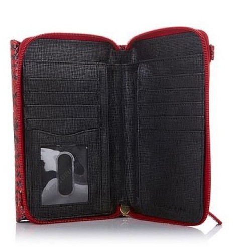 Samantha Brown Travel Wallet Python-Embossed RFID Wristlet Wallet Brown/Black - Picture 7 of 11