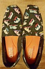 BOBS from Skechers Wmn's Sz 7.5 Memory Foam Dogs Skateboards Canvas Slip On's