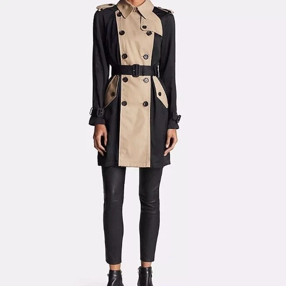 Trench in seta nuovo con difetti Coach cintura XS