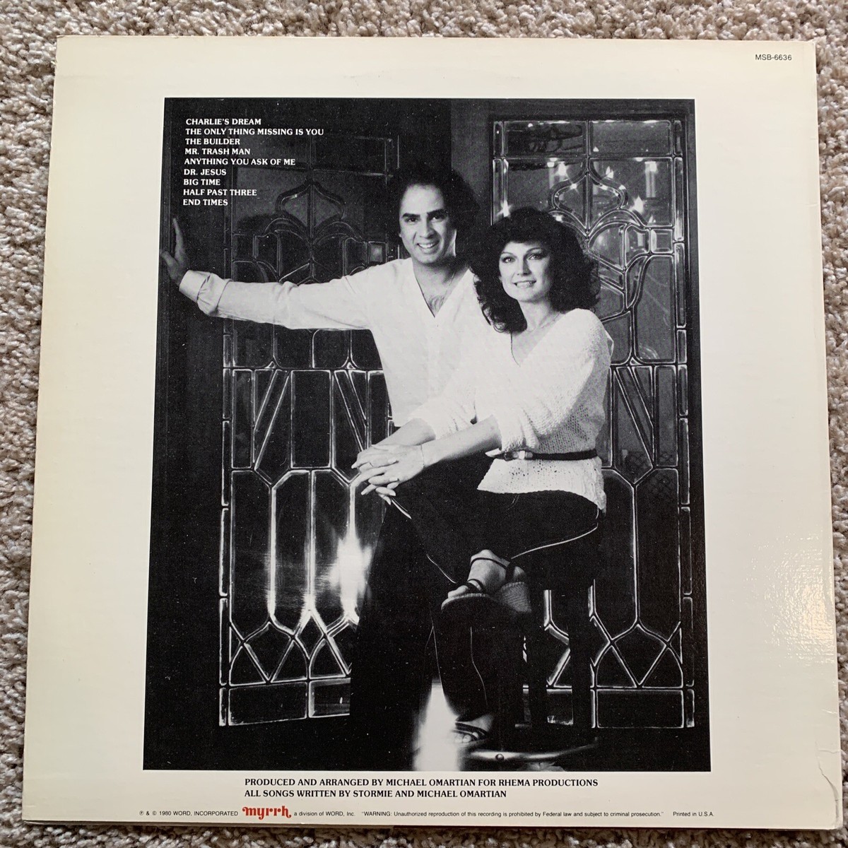 AOR LPレコード　Michael and Stormie Omartian Michael And Stormie Omartian – The Builder - 1980 Vinyl LP