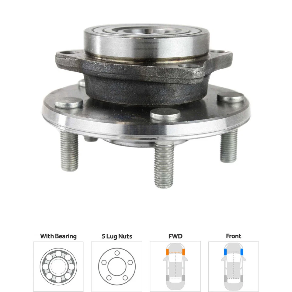 Kit de cubo de roda para 95-05 Mitsubishi Galant Eclipse Chrysler Sebring Dodge - Imagem 3 de 4