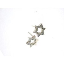 Star Of David Studs Earrings Sterling Silver CZ by Michael Bromberg