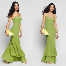 NWT Reformation Petites Fallon Maxi Dress Size 12 Avocado Green