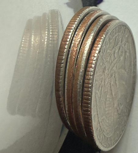 1965 US Quarter 4 COINS One looking VERY much like silver. NO MINTMARK - Picture 12 of 15