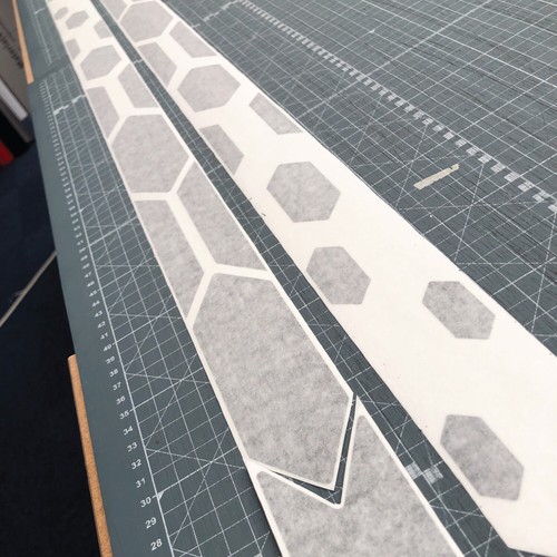 Hex Side Stripe Decals Exact Fit Bubble Free Vinyl Fits for VW Golf R GTI mk7 - Picture 2 of 6