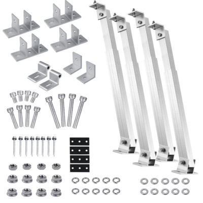 1/2 Pair Solar Panel Tilt Mount Brackets RV Roof Flat Surface Adjustable Frame