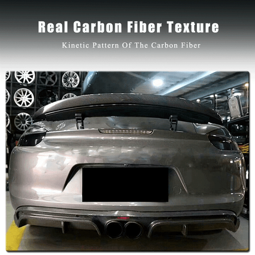 For Porsche Cayman Boxster 981 Coupe 13-16 Carbon Fiber Rear Trunk Spoiler Wing - Picture 5 of 12