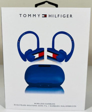 Tommy Hilfiger Wireless Earbuds Bluetooth Sports Headset Light Blue EP433-TH NEW